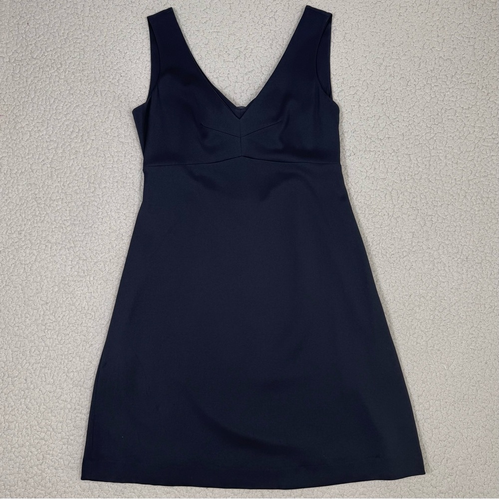 Kate Spade Bow Back Crepe Sleeveless V-neck Dress